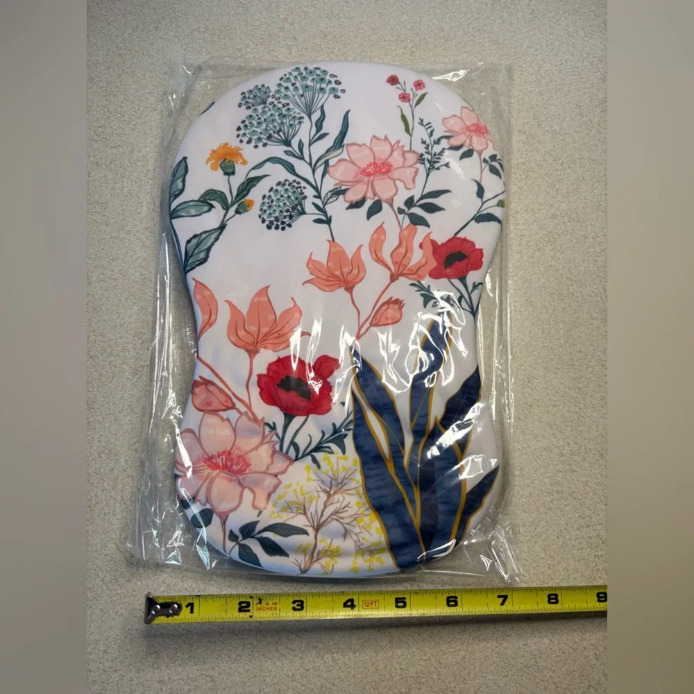 Floral Ergonomic Mouse Pad with Wrist Support